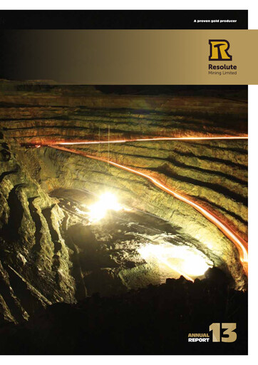 Thumbnail Resolute Mining Annual Report 2013