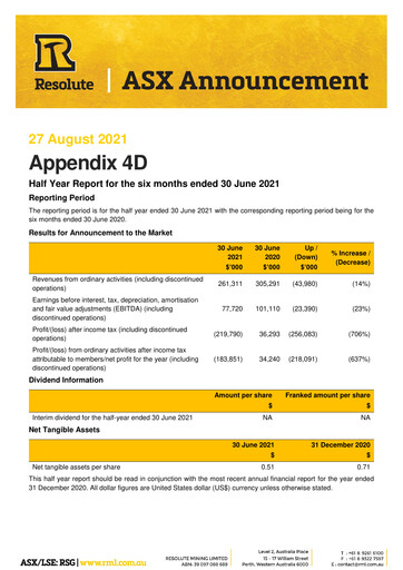 Thumbnail Resolute Mining Half-year Report 2021-h1