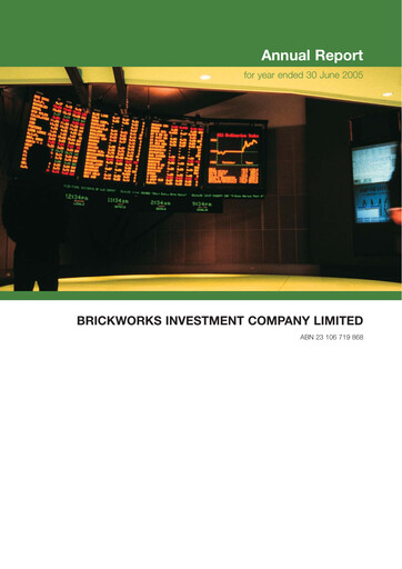 Thumbnail BKI Investment Company Annual Report 2005
