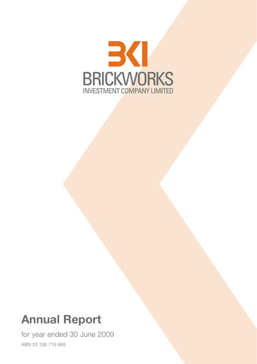 Thumbnail BKI Investment Company Annual Report 2009