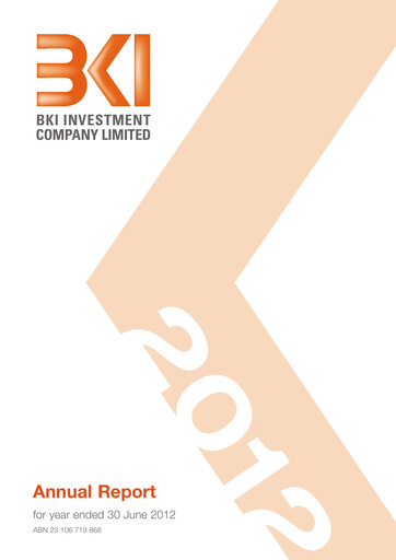 Thumbnail BKI Investment Company Annual Report 2012