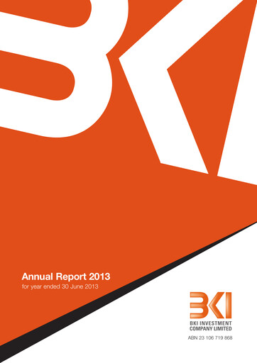 Thumbnail BKI Investment Company Annual Report 2013