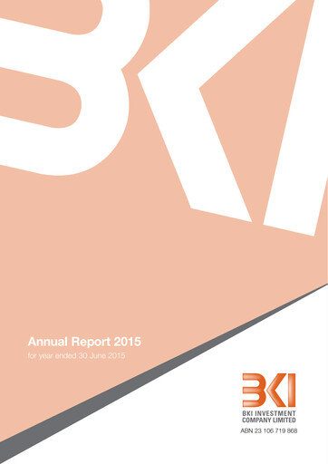 Thumbnail BKI Investment Company Annual Report 2015