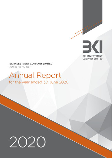 Thumbnail BKI Investment Company Annual Report 2020