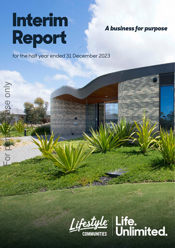 Thumbnail Lifestyle Communities Limited Half-year Report 2024-h1