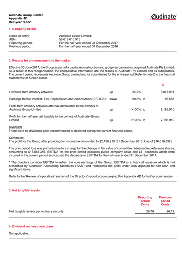 Thumbnail Audinate Group Financial Report 2018-h1