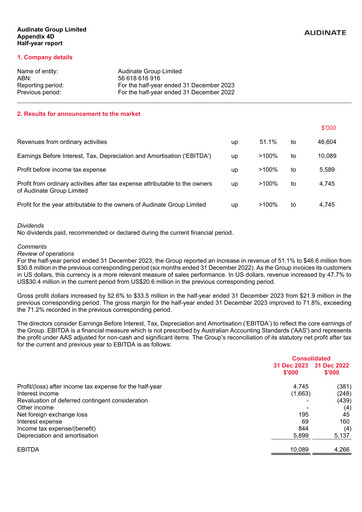 Thumbnail Audinate Group Financial Report 2024-h1