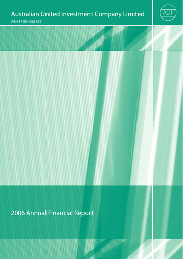 Thumbnail Australian United Investment Company Financial Report 2006