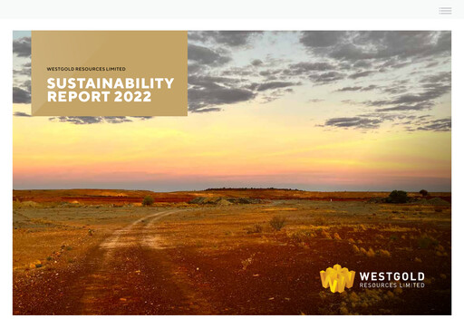 Thumbnail Westgold Resources Limited Sustainability Report 2022