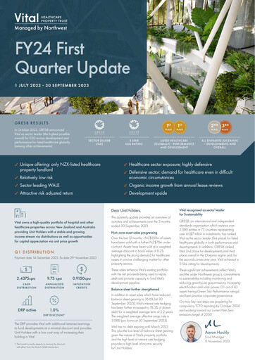 Thumbnail Vital Healthcare Property Trust Quarterly Report 2023-q2