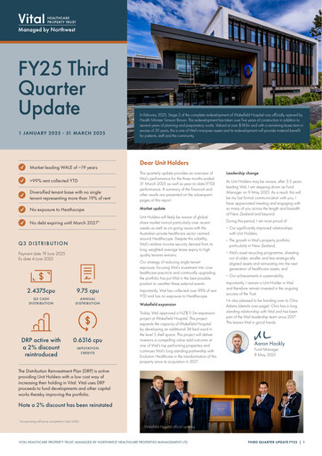 Thumbnail Vital Healthcare Property Trust Quarterly Report 2025-q1