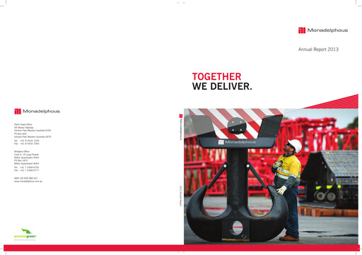 Thumbnail Monadelphous Group Annual Report 2013