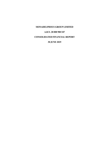 Thumbnail Monadelphous Group Financial Statement 2019