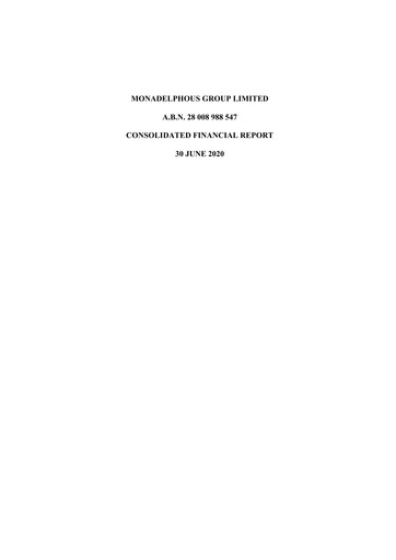 Thumbnail Monadelphous Group Financial Statement 2020