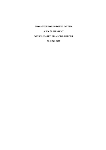 Thumbnail Monadelphous Group Financial Statement 2022