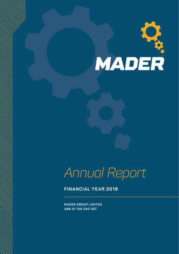 Thumbnail Mader Group Limited Annual Report 2019
