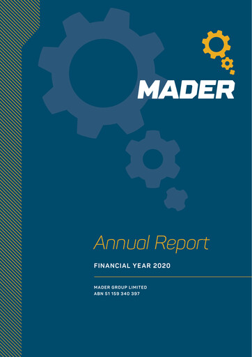 Thumbnail Mader Group Limited Annual Report 2020