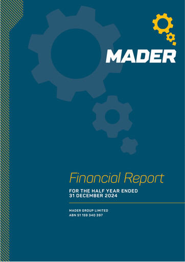 Thumbnail Mader Group Limited Half-year Report 2025-h1
