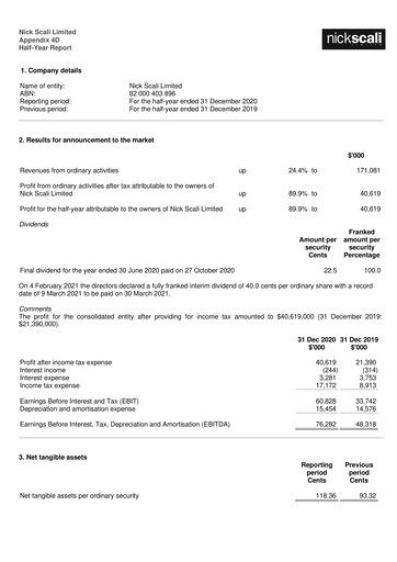 Thumbnail Nick Scali Limited Half-year Report 2021-h1