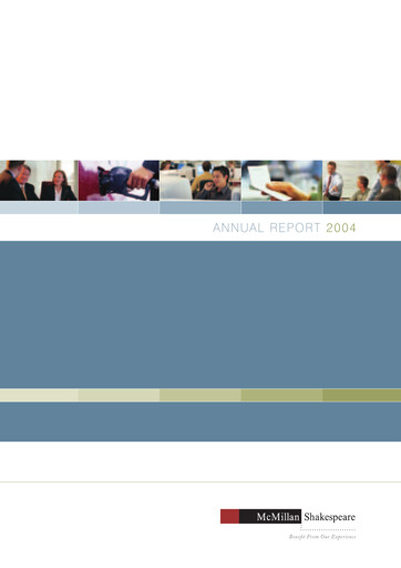 Thumbnail McMillan Shakespeare Annual Report 2004