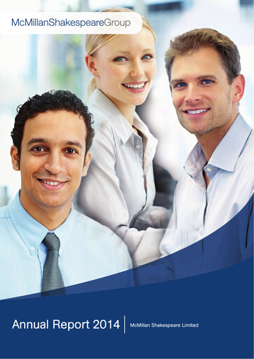 Thumbnail McMillan Shakespeare Annual Report 2014