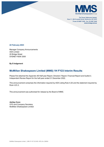 Thumbnail McMillan Shakespeare Half-year Report 2023-h1