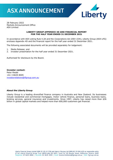 Vorschaubild Liberty Financial Group Halbjahresbericht 2022-h1