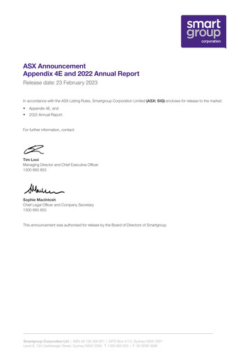 Thumbnail Smartgroup Corporation Annual Report 2022