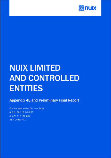 Thumbnail Nuix Limited Financial Report 2024