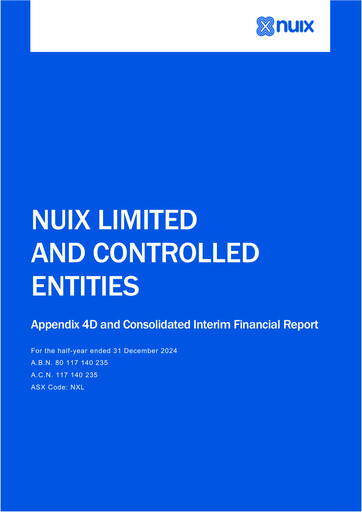 Thumbnail Nuix Limited Financial Report 2025-h1