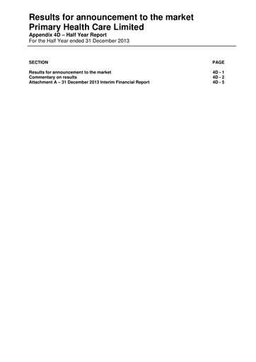 Thumbnail Healius Limited Half-year Report 2014-h1