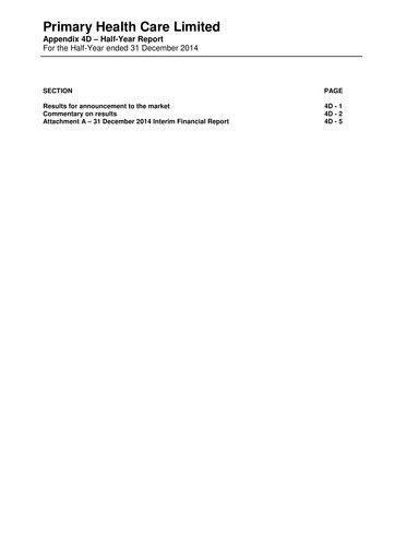 Thumbnail Healius Limited Half-year Report 2015-h1