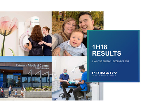 Thumbnail Healius Limited Half-year Report 2018-h1