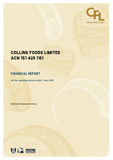 Thumbnail Collins Foods Limited Financial Report 2022