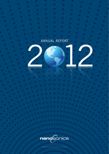 Vorschaubild Nanosonics Limited Jahresbericht 2012