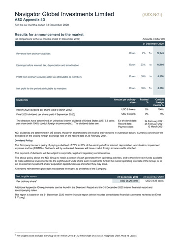 Thumbnail Navigator Global Investments Financial Report 2021-h1