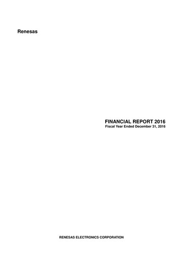 Thumbnail Renesas Electronics
 Financial Statement 2016