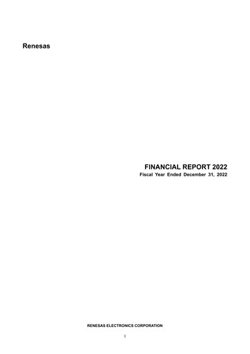 Thumbnail Renesas Electronics
 Financial Statement 2022