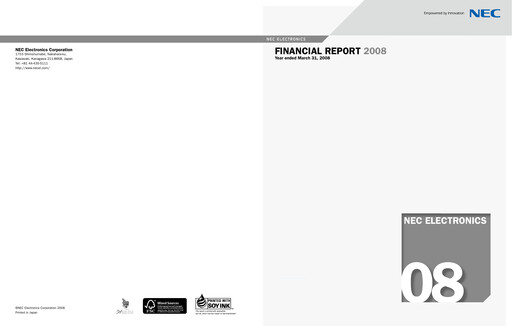 Thumbnail Renesas Electronics
 Financial Statement fy2008