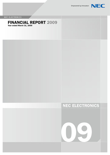 Thumbnail Renesas Electronics
 Financial Statement fy2009