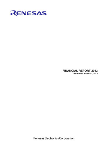 Thumbnail Renesas Electronics
 Financial Statement fy2013