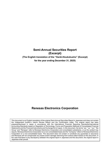 Vorschaubild Renesas Electronics
 Halbjahresbericht 2025-h1