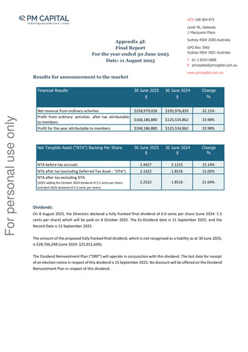 Thumbnail PM Capital Global Opportunities Fund Annual Report 2024-2025