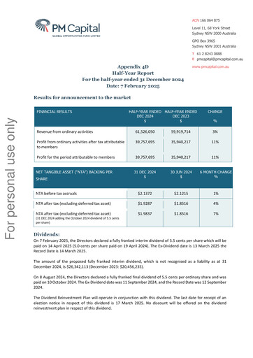 Thumbnail PM Capital Global Opportunities Fund Half-year Report 2024-h2