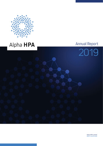 Thumbnail Alpha HPA Limited Annual Report 2019
