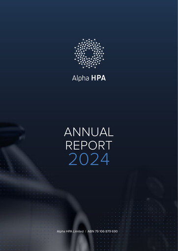 Thumbnail Alpha HPA Limited Annual Report 2024
