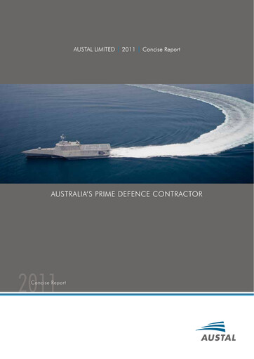 Thumbnail Austal Limited Annual Report 2011