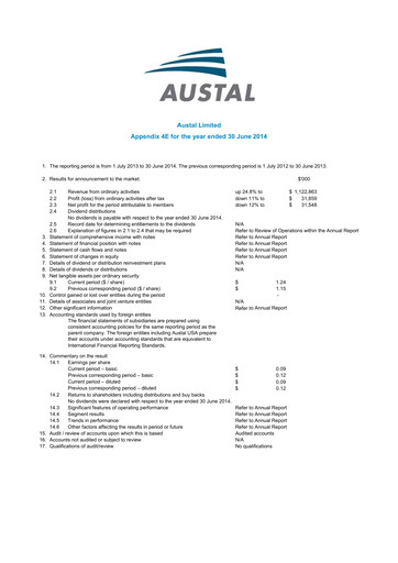 Thumbnail Austal Limited Annual Report 2014