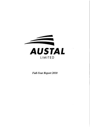 Thumbnail Austal Limited Financial Report fy2010