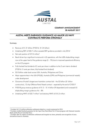 Thumbnail Austal Limited Financial Report fy2017